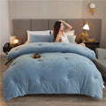 Axyaa Double Sided Milk Velvet Winter Comforter King Size Quilts, Soft Plush Duvets