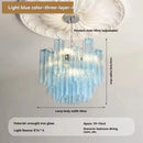 Axyaa Glass Art Pendant Light - White Pink Modern French Design for Home Decor