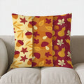 Axyaa Autumn Leaves Pattern Decorative Pillow Cover for Sofa, Bedroom, Car