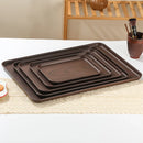Axyaa Wood Grain Stackable Storage Tray for Food and Dessert Organization