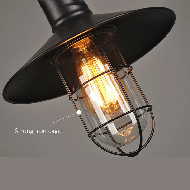 Axyaa Black Bird Cage Industrial Chandelier Pendant Light