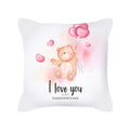 Axyaa Happy Valentine's Day Pink Pillowcase - Cute Square Cushion Cover