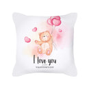 Axyaa Happy Valentine's Day Pink Pillowcase - Cute Square Cushion Cover