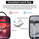 Axyaa Insulated Captain America Lunch Bag: Reusable Thermal Bento Box for Picnic
