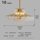 Axyaa French Crystal Chandelier & Modern Cream Style Dining Room Bedroom Fixtures