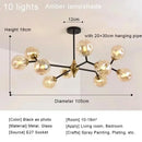 Axyaa Glass Magic Bean Chandelier with Bright LED Light