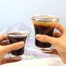 Axyaa Double Wall Glass Cup: Durable, Heat Resistant Drinkware for Home - 250ml