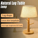 Axyaa Nordic LED Wood Log Table Lamp - Modern Minimalist Style