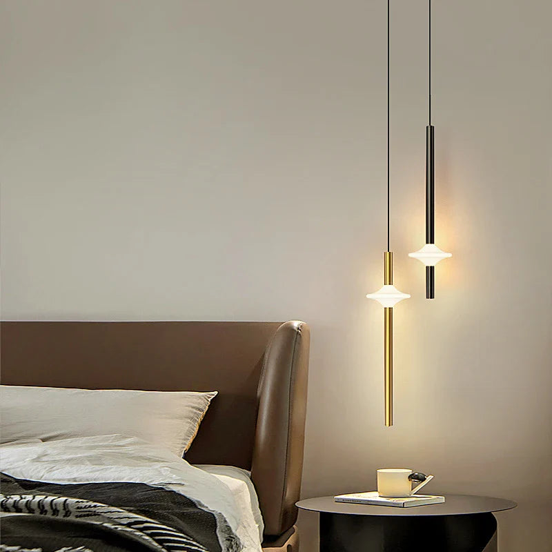 Axya LED Pendant Light: Nordic Modern Ceiling Bedroom Chandelier