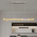 Axyaa Crystal Chandelier: Modern Stair Pendant Lamp for Living Room Interior Lighting