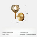 Axyaa Nordic Copper Crystal Wall Lamp for Living Room Bedroom Staircase