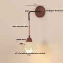 Axyaa Adjustable LED Wall Light Fixture with Ceramic Wood Base