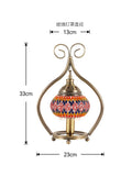 Axyaa Mosaic Glass Table Lamp LED E14 for Bedroom Living Room Hotel