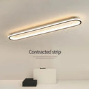 Axyaa Oval LED Ceiling Light for Bedroom Porch Living Room: 40/60/80cm Black