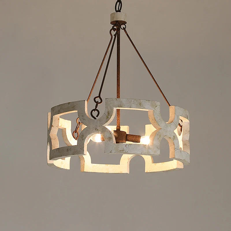 Axyaa Rustic Wood Chandelier for Living Room, Dining Room, Shop & Restaurant