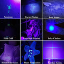 Axya UV Flashlight 395nm Black Light LED Torch for Pet Urine Stains Detection