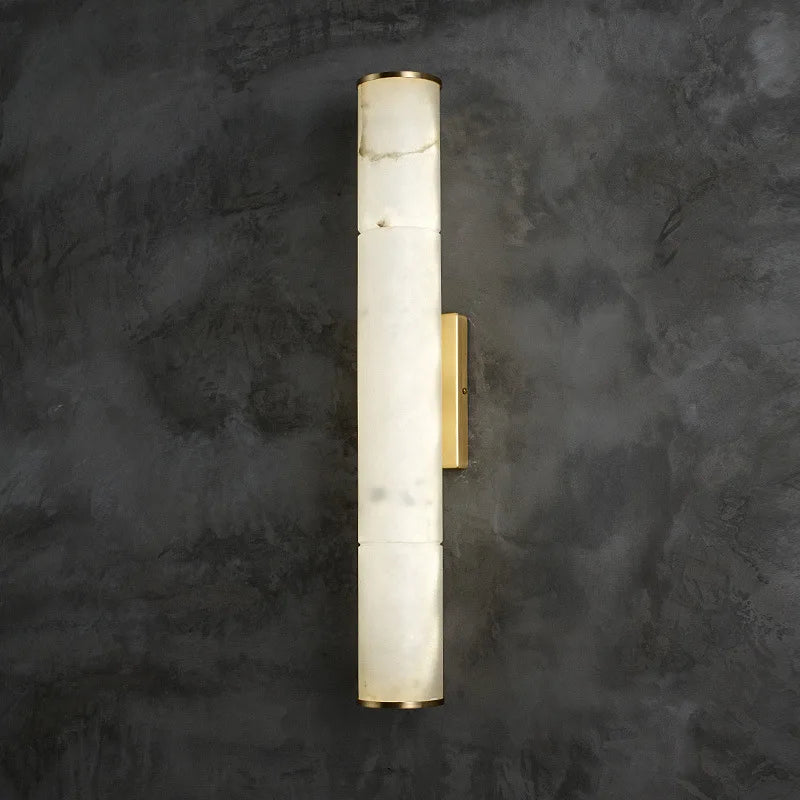 Natural Marble LED Wall Lights by Axyaa - Copper Parlor Dining Room SconcesLuxury Bedroom Art Deco Drop