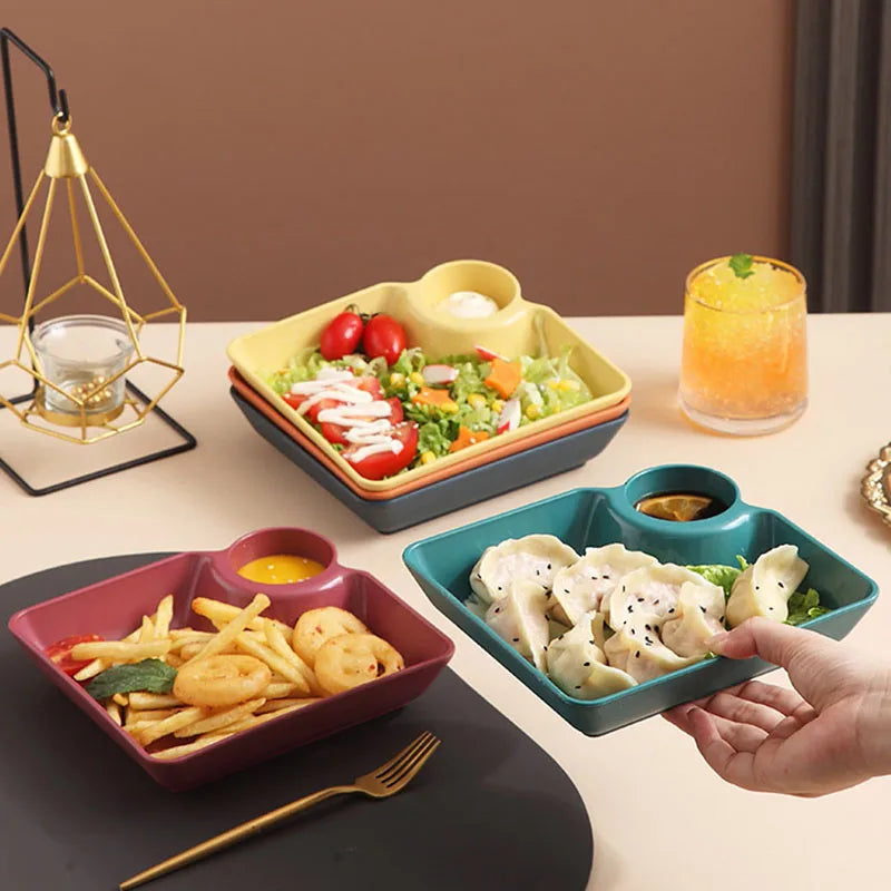 Axyaa Dumpling Dish Set - Home Creative Plastic Fried Chicken Plate Plate