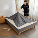 Axyaa Cotton Zippered Mattress Protector Encasement: Breathable, Fully Enclosed Fitted Sheet