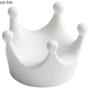 Axya Crown Ceramic Dim Sum Plate Sushi Dessert Dish Molecular Cuisine Tableware