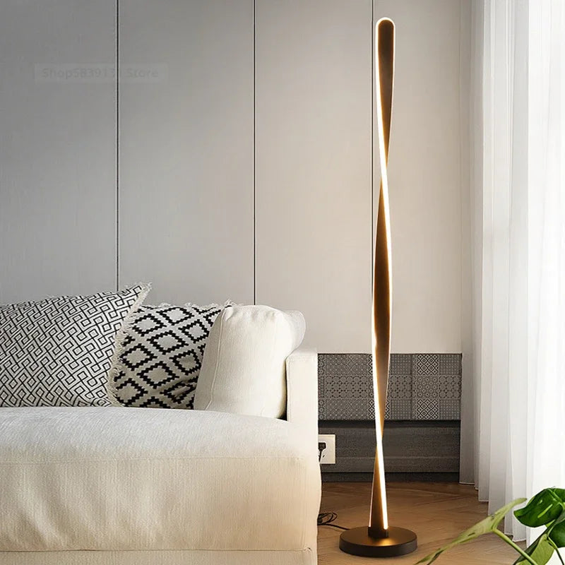 Axya Modern Aluminum Floor Lamp for Living Room, Study, or Home Decor - Dimmable LED Light