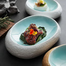 Axyaa Oval Ceramic Dinner Dishes Set - Modern Tableware for Home, Restaurant, and Hotel