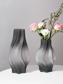 Axyaa Nordic Frost Glass Vase Modern Home Decor Stand for Flowers