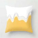 Nordic Pink Yellow Geometry Cushion Cover Abstract Art Pillowcase - Axyaa
