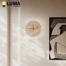 Axyaa Yellow Travertine Wall Clock for Home Interior-Living Room Bedroom