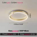 Axyaa LED Ring Ceiling Lamp Modern Creative Design for Living Room Hall Dining Bedroom