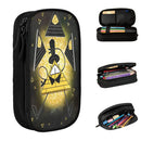 Axyaa Bill Cipher Pencil Case: Kids Stationery School Supplies Pen Box - Large Storage Bag