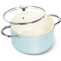 Axyaa 6-Qt Nonstick Ceramic Coated Stock Pot with Lid Induction Compatible