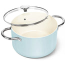 Axyaa 6-Qt Nonstick Ceramic Coated Stock Pot with Lid Induction Compatible