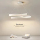Axyaa Black Ring LED Pendant Lamp for Living Room, Bedroom, Kitchen - Modern Minimalist Chandelier