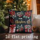 Axyaa Christmas Scene Pattern Cushion Cover for Sofa, Bedroom, Car - Festive Home Decor