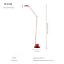 Axyaa Modern Italian Design Swing Arm Floor Lamp for Living Room Study Bedside