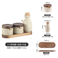 Axyaa Ceramic Seasoning Jar Set with Lid, Set of 3 Kitchen Containers
