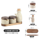 Axyaa Ceramic Seasoning Jar Set with Lid, Set of 3 Kitchen Containers