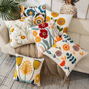 Axyaa Embroidered Flower Linen Cushion Cover 45x45cm