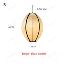 Axyaa Nordic Fabric Lantern LED Chandelier Pendant Light for Home Decor