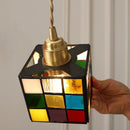 Axyaa Tiffany Glass LED Wall Light for Home & Restaurant - Modern Square Design