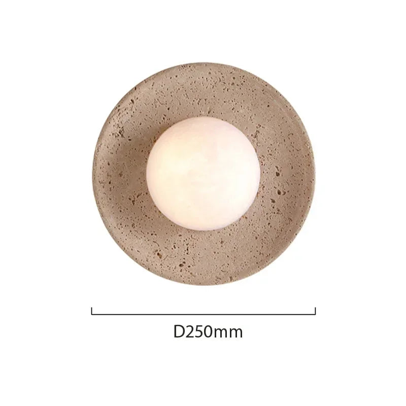 Axyaa Stone Circular LED Sconce Lamp