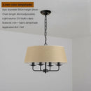 Nordic Retro Fabric Chandelier for Living Room by Axyaa