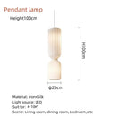 Axyaa Silk Pendant Lamp for Living Room Villa Staircase LED Floor Light