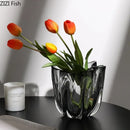 Axyaa Transparent Glass Vase Hydroponic Flower Pots Modern Home Decor