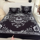 Axyaa Gothic Skull Victoria Baroque Bed Sheet Set for Stylish Bedroom Decor