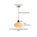 Axyaa Nordic Ceramic Sphere Pendant Light - Modern Bedroom LED Hanging Lamp