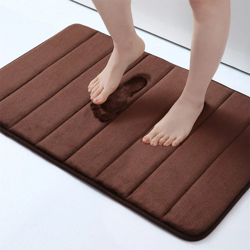 Axyaa Memory Foam Bathroom Mat: Super Absorbent Non-Slip Rug for Home Bathtub Shower Room