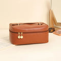 Axyaa Square PU Leather Makeup Organizer for Women's Cosmetic Storage