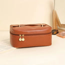 Axyaa Square PU Leather Makeup Organizer for Women's Cosmetic Storage